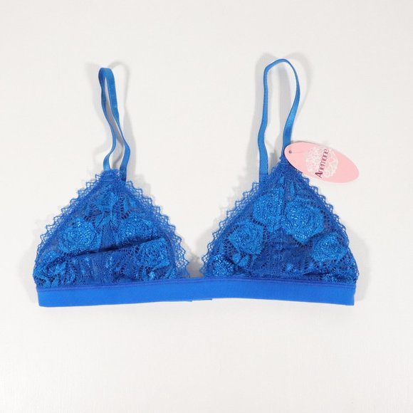 NWT Anemone Unlined Bralette in Bright Blue - Picture 1 of 10